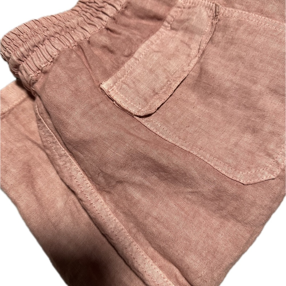Altea Tan Cargo Linen Shorts Relaxed Fit - Picture 4 of 12